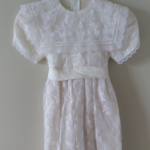 Vintage Lace Gunne Sax,Jessica McClintock Dress.Lace Prairie Dress,Cottagecore - Picture 2 of 12